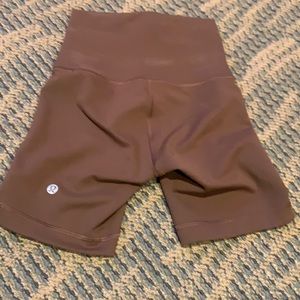 lululemon biker shorts in brown brand new never worn